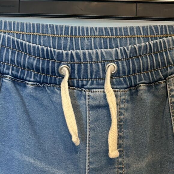 Natural Reflections Women’s Light blue denim drawstring pants elastic ankle L - Picture 4 of 6